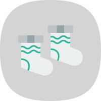 Socks Flat Curve Icon Design vector