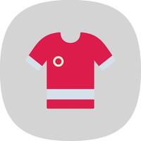 camisa plano curva icono diseño vector