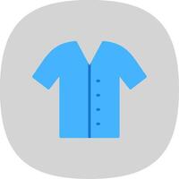 camisa plano curva icono diseño vector