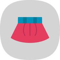 falda plano curva icono diseño vector