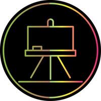 Blackboard Line Gradient Due Color Icon Design vector