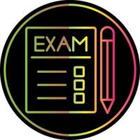Exams Line Gradient Due Color Icon Design vector