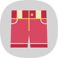 Shorts Flat Curve Icon Design vector