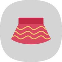 Skirt Flat Curve Icon Design vector