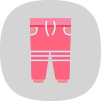 Trousers Flat Curve Icon Design vector