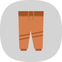 Trousers Flat Curve Icon Design vector