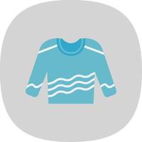 Jumper Flat Curve Icon Design vector