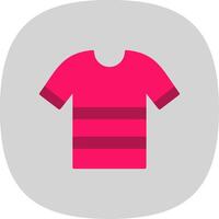 camisa plano curva icono diseño vector