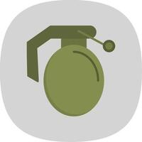 Grenade Flat Curve Icon Design vector