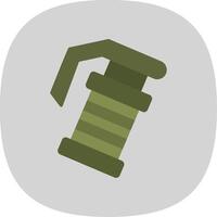 Grenade Flat Curve Icon Design vector