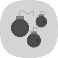 Bombs Flat Curve Icon Design vector