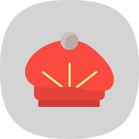 Beret Flat Curve Icon Design vector