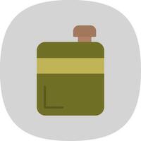 Flask Flat Curve Icon Design vector