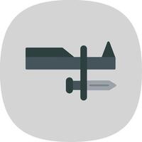 Bayonet Flat Curve Icon Design vector