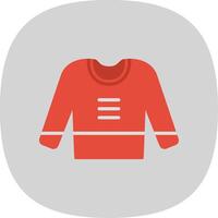 Jumper Flat Curve Icon Design vector