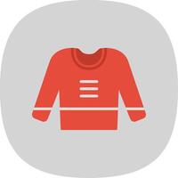 Jumper Flat Curve Icon Design vector