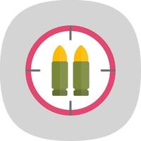 Ammo Flat Curve Icon Design vector