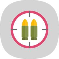 Ammo Flat Curve Icon Design vector