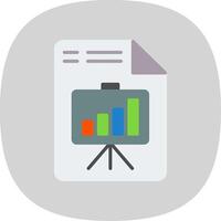 Presentation Flat Curve Icon Design vector