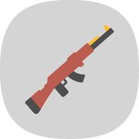 Gun Flat Curve Icon Design vector