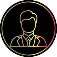 Business Man Line Gradient Due Color Icon Design vector