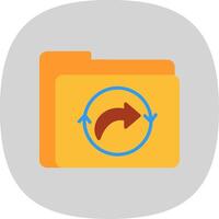 Send Flat Curve Icon Design vector