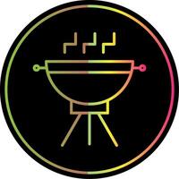 Grill Line Gradient Due Color Icon Design vector