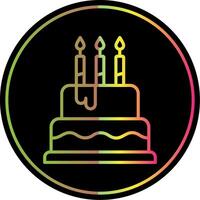 Cake Line Gradient Due Color Icon Design vector