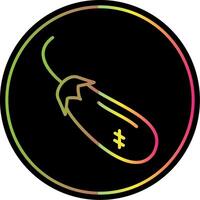 Eggplant Line Gradient Due Color Icon Design vector