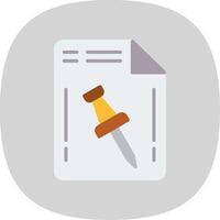 Document Flat Curve Icon Design vector