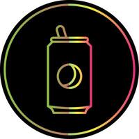 Soda Can Line Gradient Due Color Icon Design vector