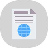 Document Flat Curve Icon Design vector