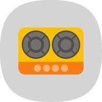 Hob Flat Curve Icon Design vector