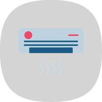 Air Conditioner Flat Curve Icon Design vector