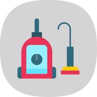 Vacuum Cleaner Flat Curve Icon Design vector