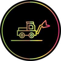 Loader Truck Line Gradient Due Color Icon Design vector