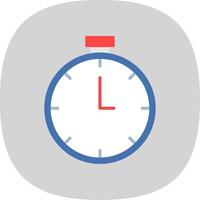 Timer Flat Curve Icon Design vector