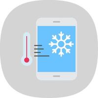 Thermostat Flat Curve Icon Design vector