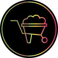 Wheelbarrow Line Gradient Due Color Icon Design vector