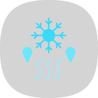 Defrosting Flat Curve Icon Design vector