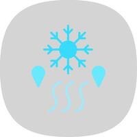 Defrosting Flat Curve Icon Design vector