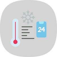 Temperature Control Flat Curve Icon Design vector