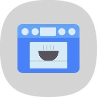 Oven Flat Curve Icon Design vector