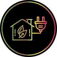 Energy Efficiency Line Gradient Due Color Icon Design vector