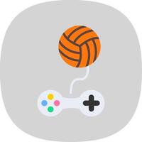 Ball Flat Curve Icon Design vector