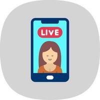 Phone Flat Curve Icon Design vector