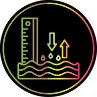 Sea Level Line Gradient Due Color Icon Design vector