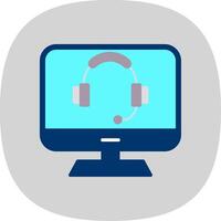 Computer Flat Curve Icon Design vector