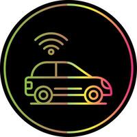 Smart Car Line Gradient Due Color Icon Design vector