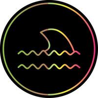 Ocean Waves Line Gradient Due Color Icon Design vector